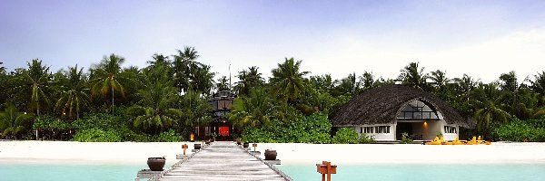 Molo, Ocean, Dom, Malediwy, Angsana Velavaru