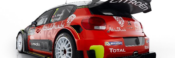 Citroen C3 WRC, Tył, 2017, Rajdowy