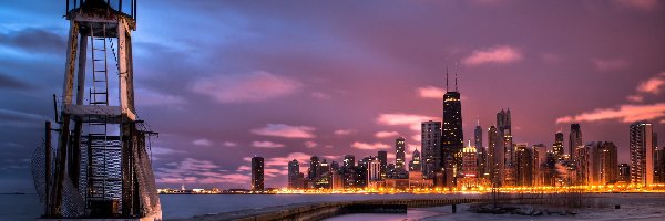 Noc, Drapacze chmur, Chicago