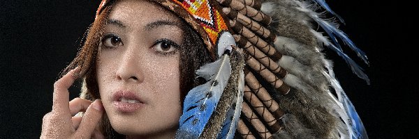 Pióropusz, Indianka, Kobieta