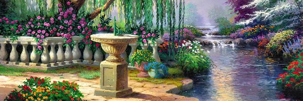 Malarstwo, Ogród, Piękny