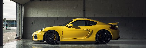 Bok, Porsche Cayman GT4, Żółte