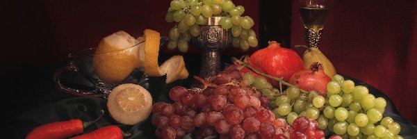 Granaty, Winogrona, Owoce