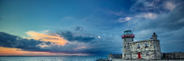 Chmury, Morze, Latarnia Morska