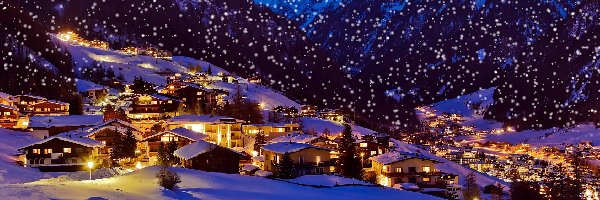 Kurort, Śnieg, Solden, Tyrol
