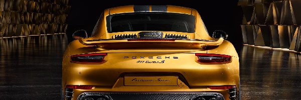 Tył, Porsche 911 Turbo S Exclusive Series, Złote