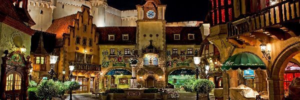 Projekt, Kalifornia, Anaheim, Miasta nocą, Disneyland, USA