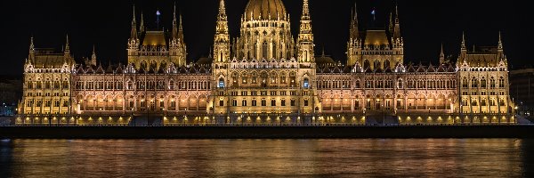 Budapeszt, Noc, Parlament, Węgry
