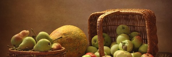 Jablka, Melon, Gruszki, Owoce