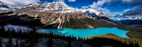 Jezioro Peyto Lake, Park Narodowy Banff, Góry, Kanada, Prowincja Alberta