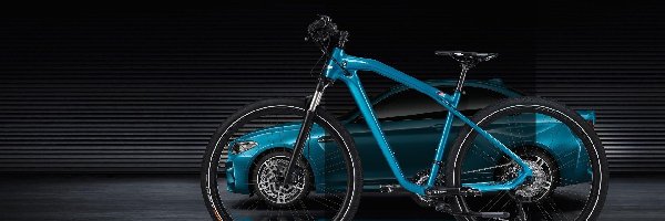 Samochód, Tło, Ciemne, Rower BMW M Bike Limited Edition