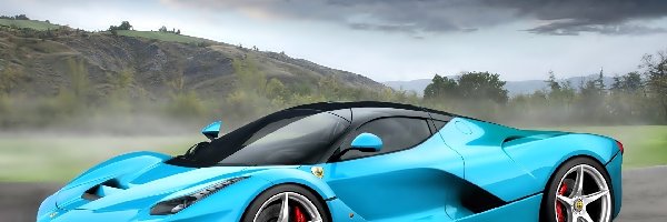 Niebieskie, Enzo, Ferrari, Mgła, Wzgórza