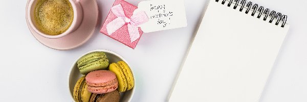 Kawa, Prezent, Notes, Dzień Matki, Makaroniki