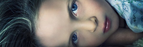 Twarz, Oczy, Niebieskie, Dziewczynka