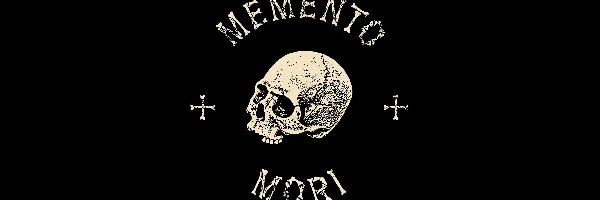 Czaszka, Memento mori, Napis