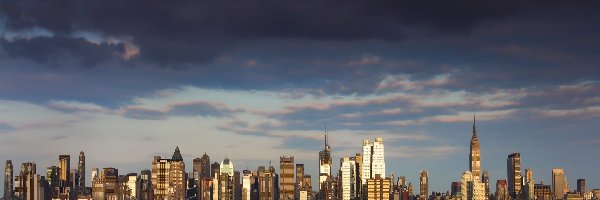 Wieżowce, Miasta, Panorama, Nowy Jork