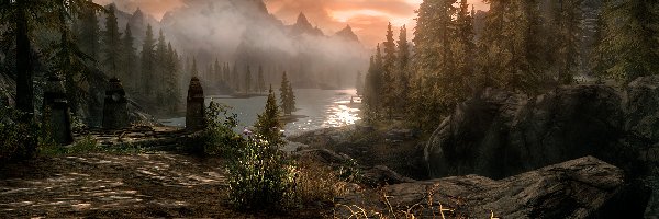The Elder Scrolls V : Skyrim, Jezioro, Góry, Gra