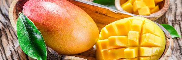 Kawałki, Deski, Miseczka, Mango