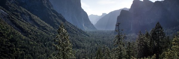 Park Narodowy Yosemite, Dolina Yosemite Valley, Góry, Stany Zjednoczone, Stan Kalifornia