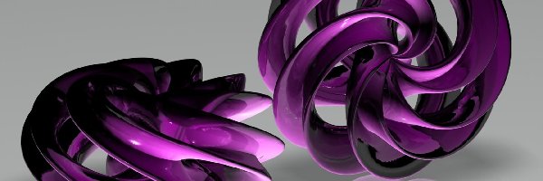Kule, Purpurowe, Grafika 3D