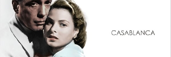 Casablanca, Ingrid Bergman, Humphrey Bogart, tło, białe