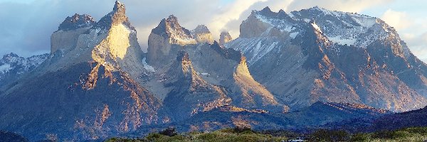 Stopnie, Park Narodowy Torres del Paine, Góry Cordillera del Paine, Patagonia, Chile, Drewniane, Roślinność