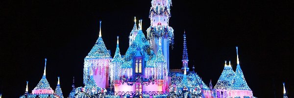 Zamek, Święta, Światła, Disneyland