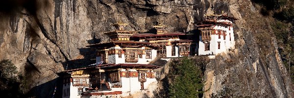 Skały, Paro Taktsang, Świątynia, Bhutan