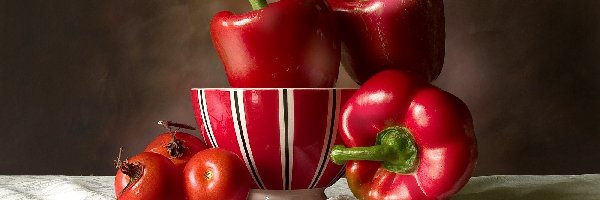 Miseczka, Pomidory, Papryka