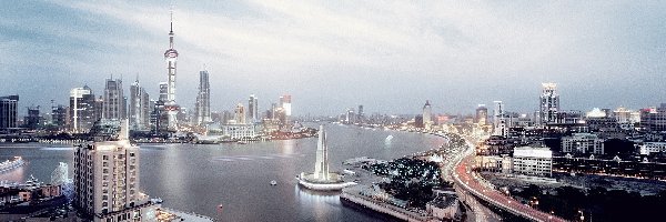 Shanghai, Rzeka, Chiny, Miasto