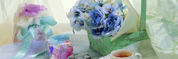 Prezent, Kwiaty, Herbata