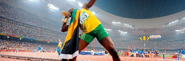 Usain Bolt, Stadion, Lekkoatleta, Jamajki, Flaga