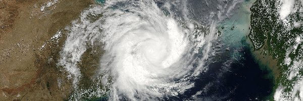 Cyklon, Zdjęcie satelitarne, Huragan, Ocean, Kontynenty