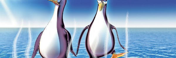 Dwa, Linux, Pingwiny, Kra, Morze
