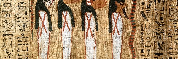 Książki, Papirus, Synowie, Egipski, Eksponat, Okładka, Horusa