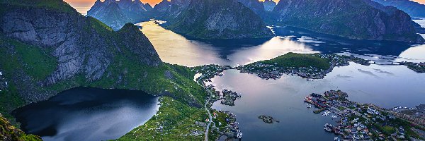 Lofoty, Norwegia, Morze Norweskie, Góry