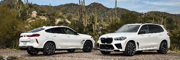 Dwa, BMW X6 M, Białe, Competition, BMW X5 M