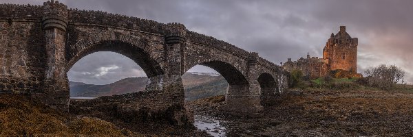 Szkocja, Rzeka, Most, Eilean Donan, Zamek
