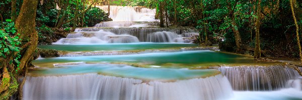 Huai Mae Khamin Waterfall, Tajlandia, Kanchanaburi, Wodospad