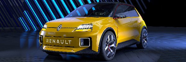 Concept, 3D, Żółty, Renault 5
