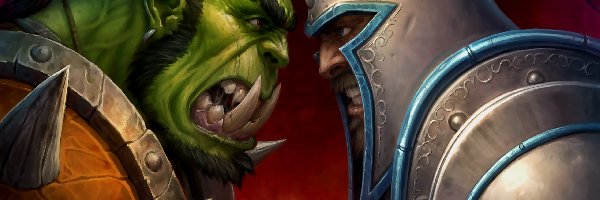 Rycerz, Ork, Orks and Humans, World of Warcraft, Gra, Plakat, Profil, Postacie, Twarze