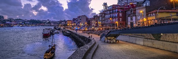 Porto, Domy, Miasto, Portugalia, Nabrzeże, Rzeka Duero