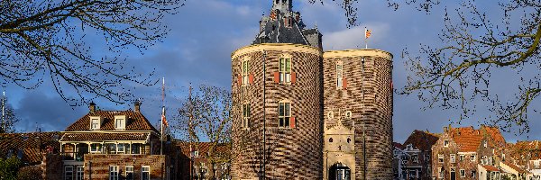 Enkhuizen, Wieża, Budynki, Holandia, Cultural Center Drommedaris, Centrum Kultury