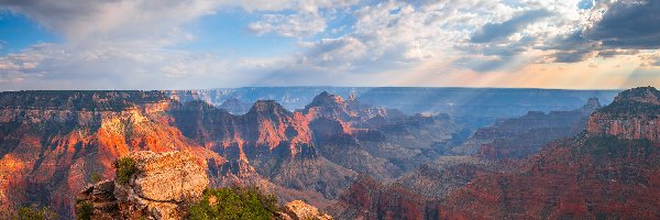 Stan Arizona, Park Narodowy Grand Canyon, Park Narodowy Wielkiego Kanionu, Stany Zjednoczone, Skały, Kanion