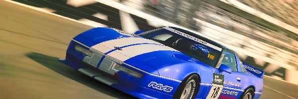 Tor, Chevrolet Corvette ZR1, Niebieski, Wyścig, Gran Turismo Sport, Gra