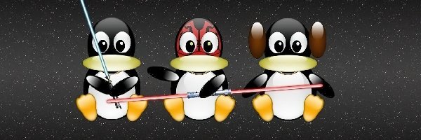 pingwin, grafika, wojownik, Linux