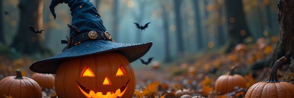 Dynia, Grafika AI, Kapelusz, Halloween