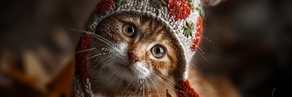 Grafika AI, Czapka, Kot