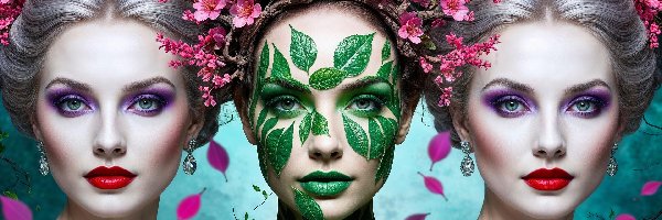 Twarze, Kobiety, Trzy