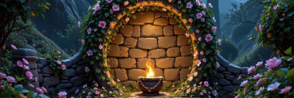 Kwiaty, Znicz, Kolorowe, Księżyc Budowla, Tablica, Murowana